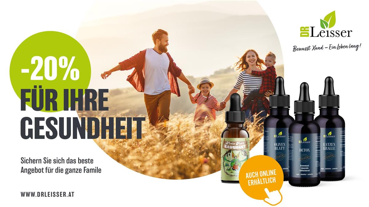 Juni Aktion mit 20% Rabatt auf Olivenblatt -, Katzenkralle -, Detox Elixier und Probiotic Kids